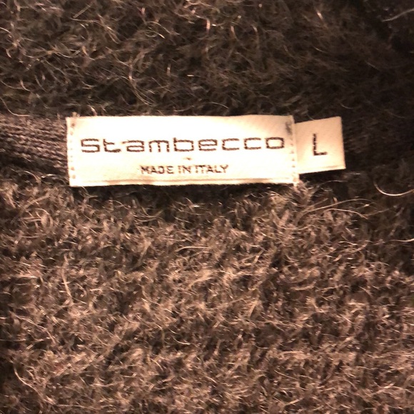 Stambecco Italian Mohair Wool Knitblend sweater cardigan SzL - Picture 3 of 8